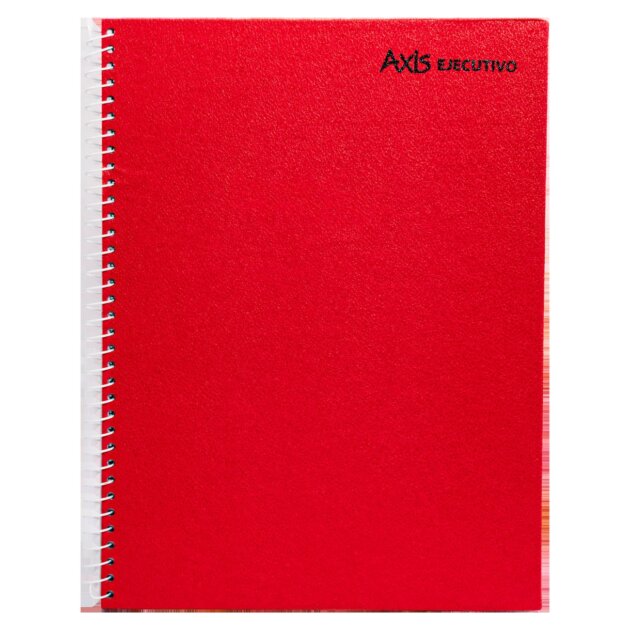 Cuaderno universitario Axis 1 raya 36 hojas rojo x10u