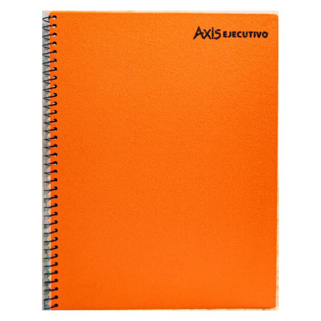 Cuaderno universitario Axis 1 raya 96 hojas naranja x10u