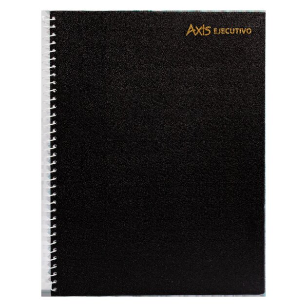 Cuaderno universitario Axis 1 raya 96 hojas negro x10u