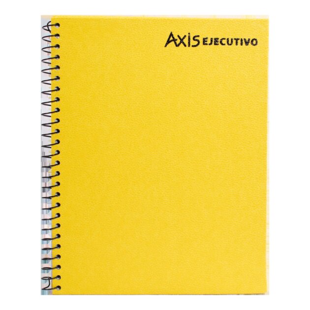 Cuaderno chico Axis 1 raya 96 hojas amarillo x10u
