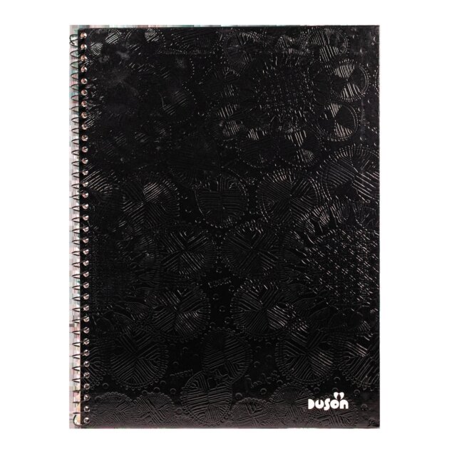 Cuaderno universitario Ñandutí tapa dura 48 hojas negro x20u