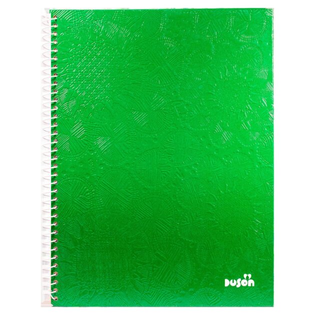 Cuaderno universitario Ñandutí tapa dura 1 raya 96 hojas verde x10u