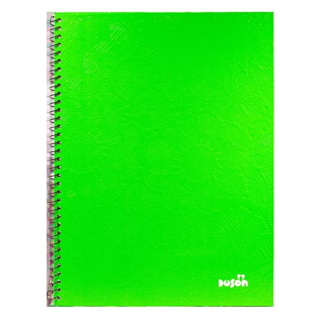 Cuaderno universitario Ñandutí tapa dura 1 raya 48 hojas verde x20u