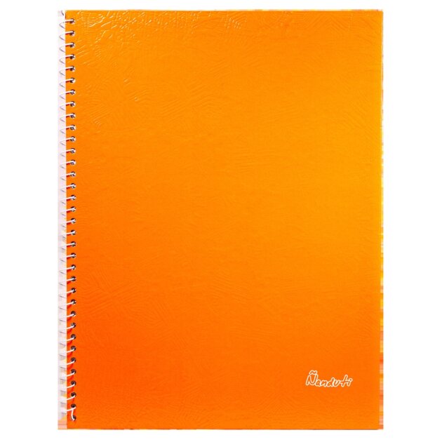 Cuaderno Ñandutí universitario 2 rayas 48 hojas naranja x20u