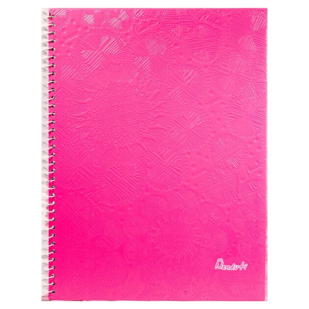 Cuaderno Ñandutí universitario 48 hojas rosa x20u