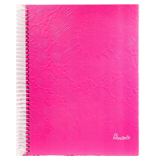 Cuaderno Ñandutí universitario 1 raya 192 hojas rosa x5u