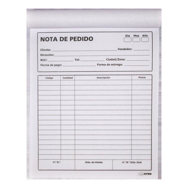 Nota de pedido