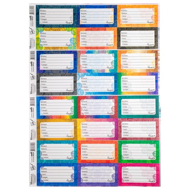 Tira de rótulos Ñandutí x40