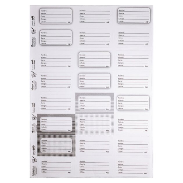 Hoja rótulo Ejecutivo Axis 1 x 24