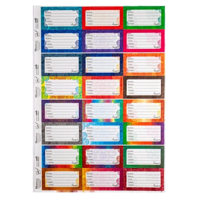 Hoja rótulo Ñandutí 1 x 24