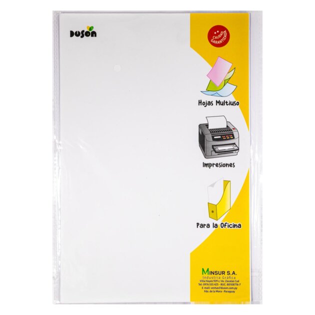 Cartulina blanca oficio x10