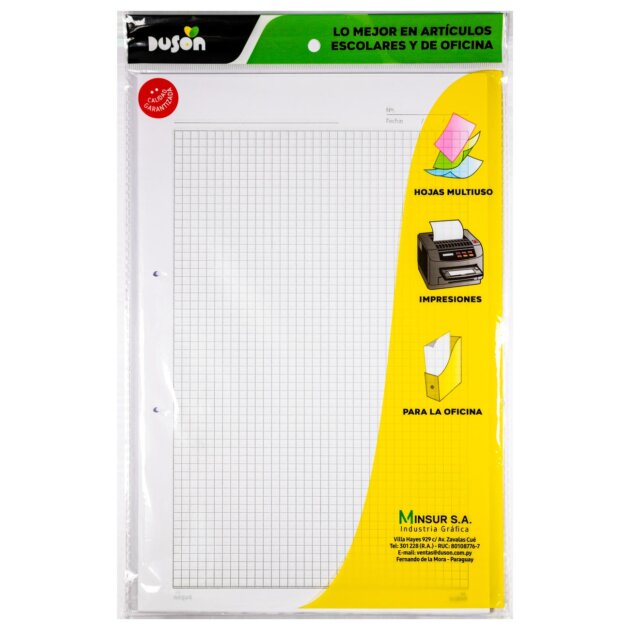 Blister hojas cambiables oficio 50 hojas